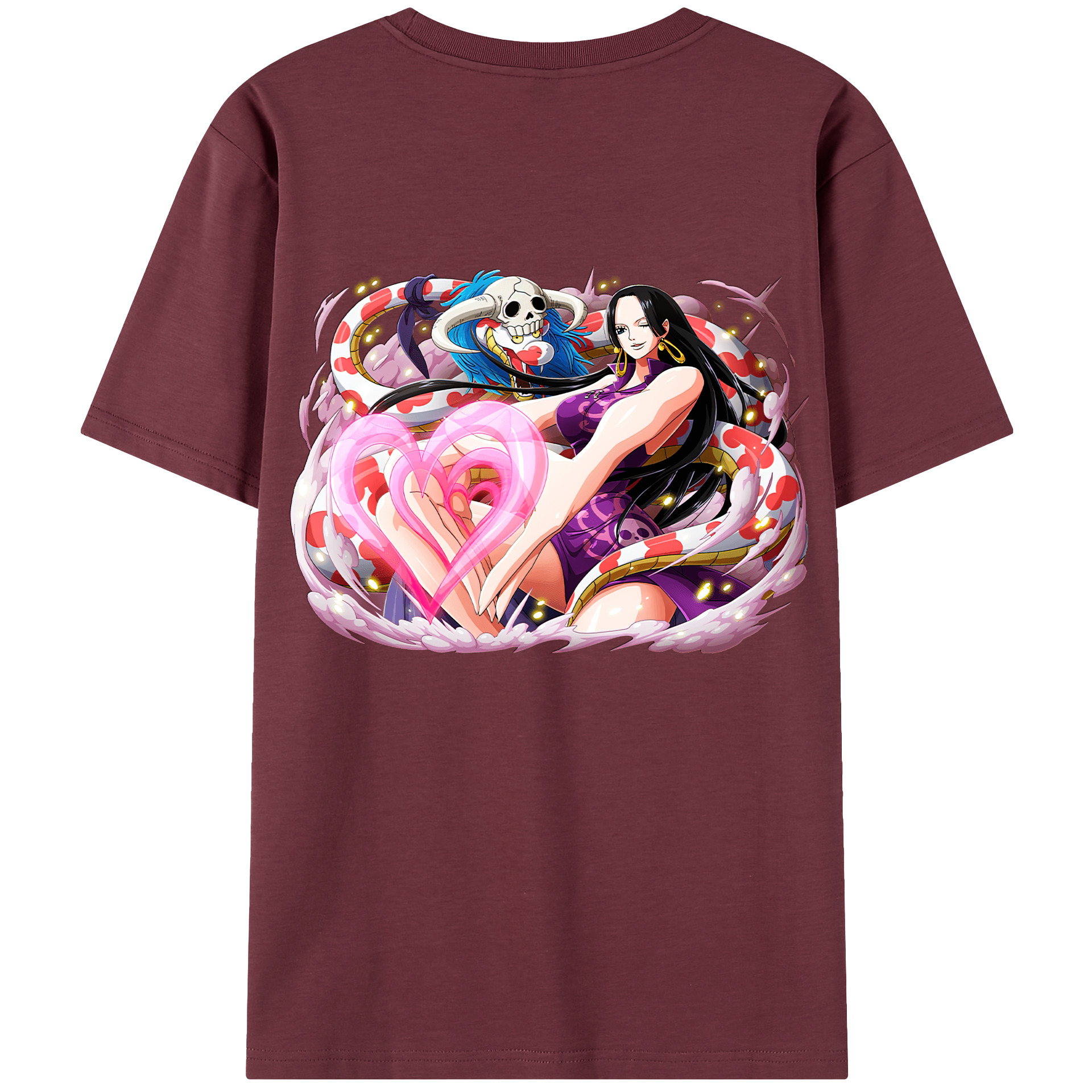 ワンピース ボア・ハンコック ONE PIECE Boa·Hancock 綿100％半袖Tシャツ（背面プリント）